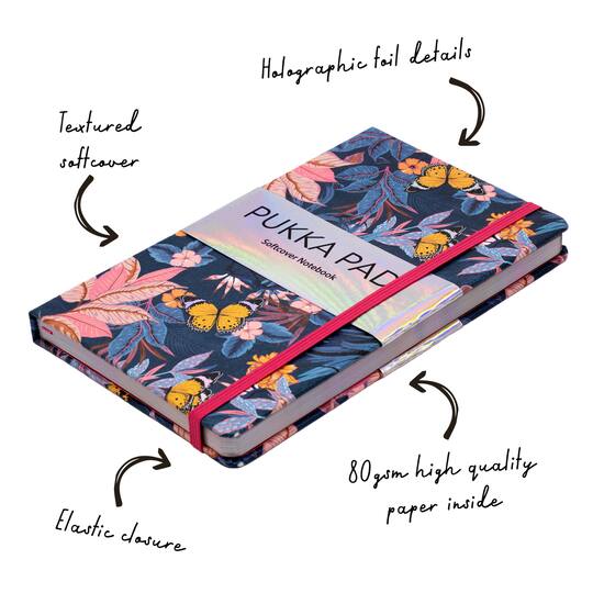 Pukka Pads Bloom Softcover Notebooks with Pocket, 3ct.